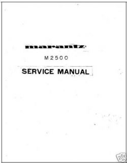 marantz m2500 stereo tuner service manual on cdr  7 90 buy 