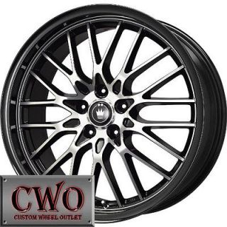 18 Black Konig Lace Wheels Rims 5x114.3 5 Lug Mazda 3 6 TSX Civic RSX 