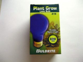 60WATT NATURAL LIGHT PLANT GROW LIGHT BULB STANDARD BASE A19 