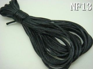 ONE 2mm10M Black Nylon Knotting Cord Macrame Craft Jewelry Beading 