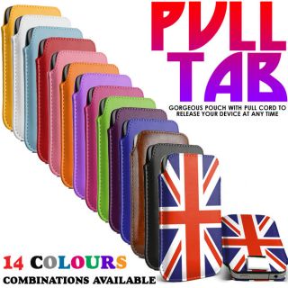 NEW PREMIUM SOFT PU LEATHER PULL OUT TAB FLIP SLIDE IN CASE COVER 