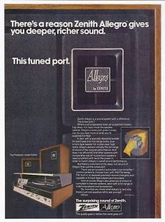 1974 zenith allegro the prestwick stereo print ad time left