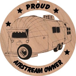 airstream travel trailer wood ornament engraved time left $ 5