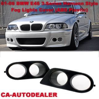 01 06 BMW E46 M3 HAM Style Fog Lights Covers Air Duct ABS Plastic 3 
