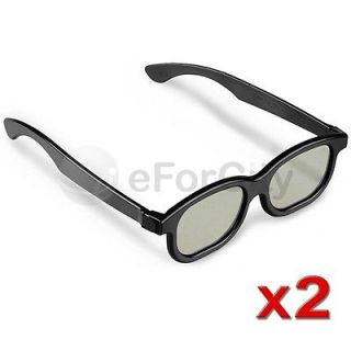 2x Polarized Circular 3D Glasses for Cinema Movie Film Blu Ray DVD 