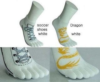 mens low cut ankle toe socks 4pairs   dragon pattern 2, soccer shoes 