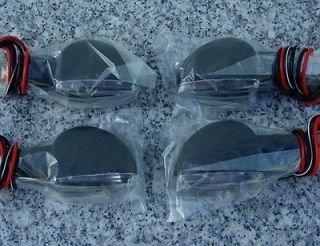 set of four black clear arrow motorcycle turn signals  22 