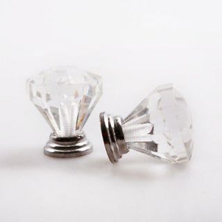 DIY Set Guesthouse Hotel Cabinets Hardware Crystal Glass Knobs Handles 