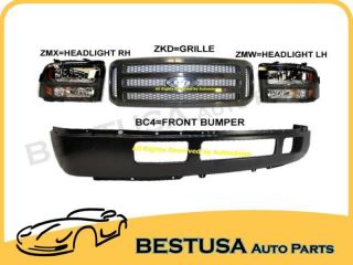 05 07 FORD F250 F350 HARLEY DAVIDSON BUMPER GRILLE 4 PC (Fits: Ford F 