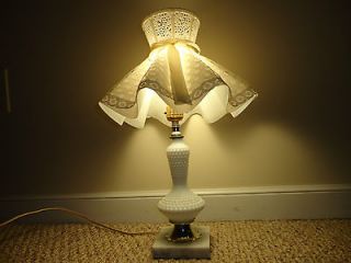 fenton vintage hobnail desk lamp w bowtie shade time left