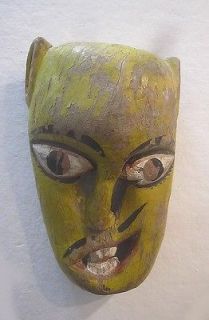 UNUSUAL EARLY 20TH C. MEXICAN DAY OF THE DEAD MASK   LIKE IROQUOIS 