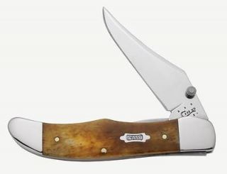 CASE XX KNIVES SMOOTH ANTIQUE BONE MID FOLDING HUNTER KNIFE #11392 NEW 