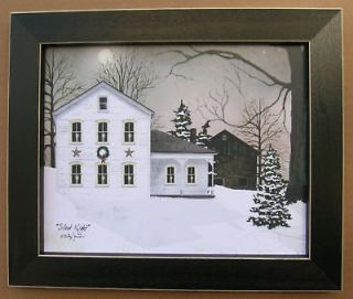 Billy Jacobs Silent Night Framed Primitive Country print Christmas 