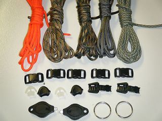 USA Made 550 Paracord Survival Bracelet Kit 50 Feet 5 Popular colors w 