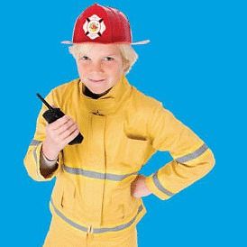 Firefighter Fireman 4 6 Halloween Costume Child Boy Helmet Walkie 