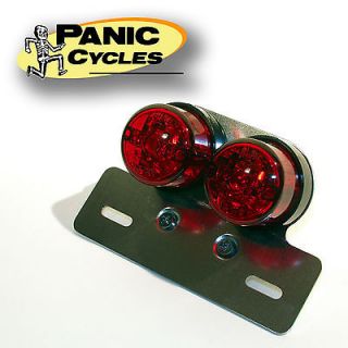 MINI TWIN DUAL TAIL LIGHT w/LICENSE BKT CAFE RACER STREET FIGHTER 