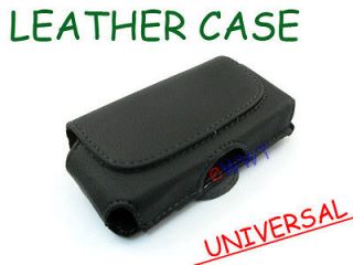 Black Leather Holder Case w/ Clip for Sony Ericsson Xperia U Ray 