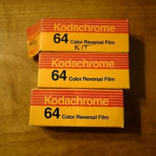 Rolls of Kodak Kodachrome 64 PKR 120 Dated 11/1988 02/1989 in Cold 