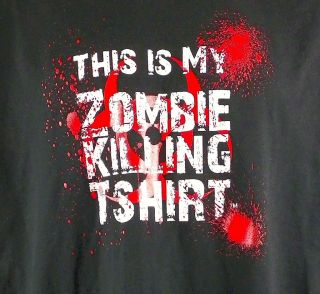 This Is My Zombie Killing T Shirt Mens Black 2XL Apocalypse Store 
