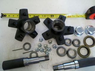 Build Your Own TRAILER AXLE KIT   3500 lb, Idler, 5 on 4.5, ROUND 