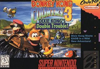 Donkey Kong Country 3 Dixie Kongs Double Trouble Super Nintendo, 1996 