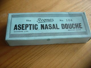 VINTAGE BOXED ASEPTIC NASAL DOUCHE THE REGNAS No 104 BY SANGERS LTD