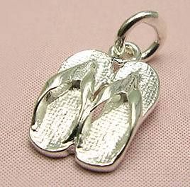 1pc 8*12mm Fashion 925 Sterling Silver Flip Flops Pendant Fit Necklace 