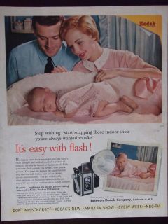 1955 Kodak Duaflex III With Flash Original Vintage Advertisement