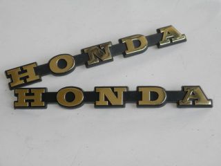 Pair New Honda 70 C70 C90 C700 C900 Side Frame Emblem Decal L + R