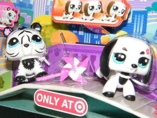 Target EXCL.Littlest PETSHOP WALKABLES BLACK&WHITE TIGER BUTTERFLY DOG 