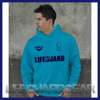 Bondi Rescue Style Surf Blue LIFEGUARD Hoodie ALL SIZES Front + Back 