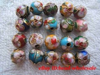 free ship 110pcs mixed cloisonne round spacer beads 6mm from
