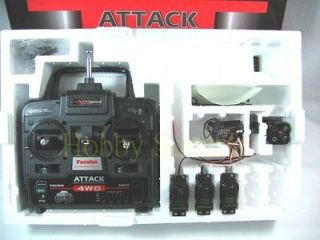Newly listed Futaba AM 4 Channel ATTACK 4VWD Controller Set R/C 1 