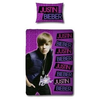 Justin Bieber Fever Single Beding Duvet Quilt Cover Set Brand New Gift
