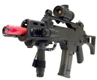 Airsoft Auto Electric Gun G36C Style w/Red Laser, Crosshair Scope 