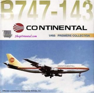   WINGS CONTINENTAL AIRLINES B747 143 1400 Diecast Plane Model 55136
