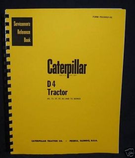   Cat Caterpillar D4 Tractor Dozer Service Repair Shop Manual, 168 Pages
