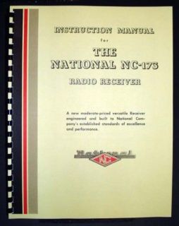 national nc 173 nc173 radio receiver manual 