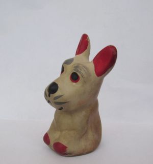VINTAGE ANTIQUE CZECH PUPPY DOG RUBBER BATH SQUEEZE DOLL TOY ELGUWA