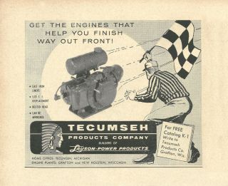 Vintage 1960 Tecumseh Lauson Power Products Go Kart Engine Ad
