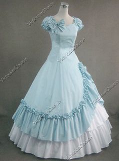   War Southern Belle Cotton Gown Prom Dress Reenactment Clothing 208 XL