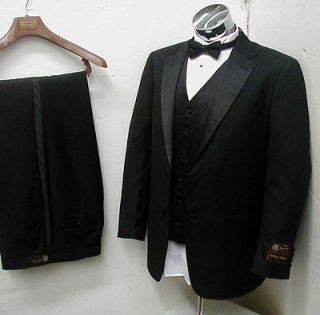 new mens tuxedo suit jacket shirt 6pc tux 42 long l 42l