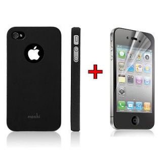 Black Ultra Thin Matte Hard Case Cover For i Phone 4G 4S w/ Screen 