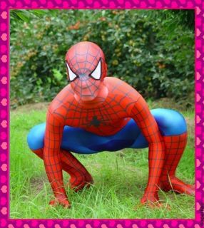 red&blue Spiderman Hero Lycra Spandex zentai costume suit S XXL 