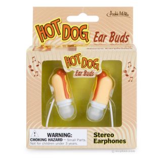 HOT DOG EAR BUDS Stereo Earphones Headphones 3.5mm Jack iPod & iPhone 