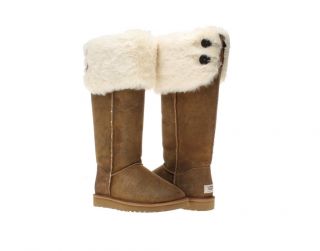 UGG Australia Over The Knee Bailey Button Chestnut Womens Winter Boots 