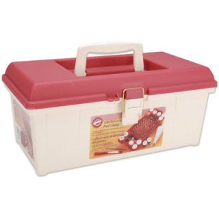 wilton cake decorating tool caddy maroon and ivory time left