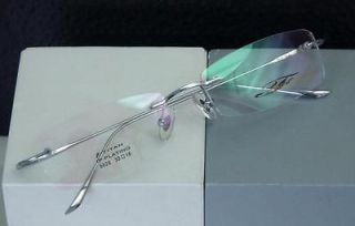 Luxury Titanium Silver Rimless Men Light Flexible Eyeglass Frame 