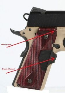 RED DOT LASER GRIPS FOR FULL SIZE 1911 FRAME W/3 1/16 SCREW FIT BY 