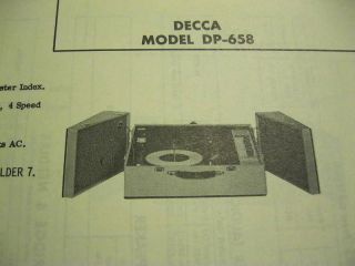 decca dp 658 phonograph photofact time left $ 5 00